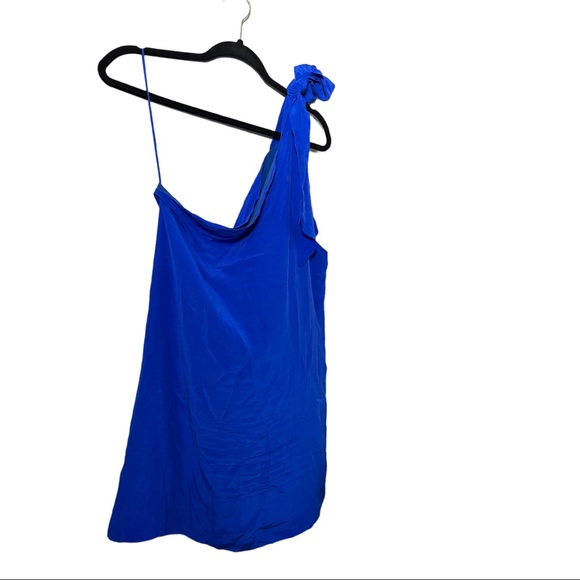 Olive Olivia One Shoulder Silk Cocktail Dress Size S - Picture 6 of 8